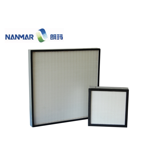Non-partitioned high efficiency air filter
