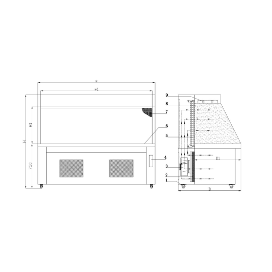 Horizontal flow clean bench