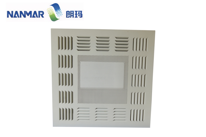 New diffuser plate for efficient air outlet, specially designed for clean rooms