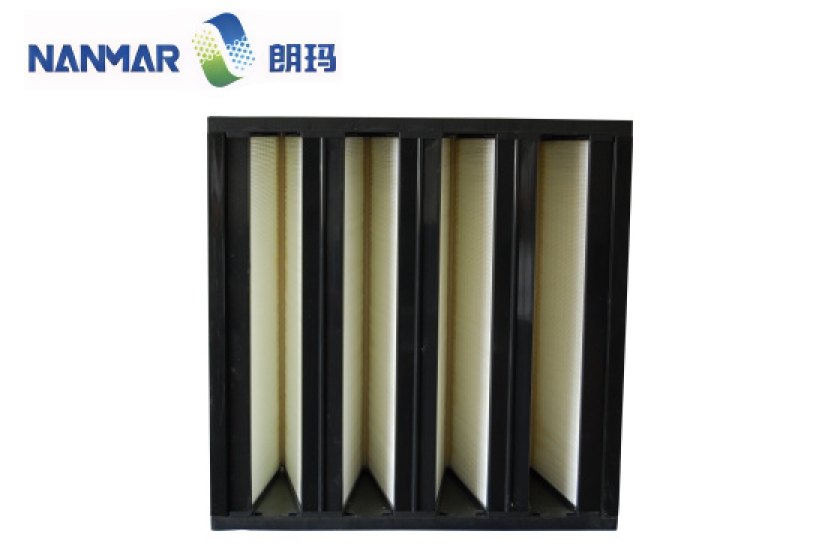 Large air volume V-type high efficiency air filter
